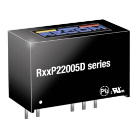 RECOM R05P22005D DC / DC menič napätia 5 V -5 V, 20 V -0.2 A 2 W Počet výstupov: 2 x; R05P22005D