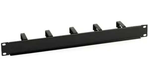 Techly 305922 čierny / Organizér káblov / 19" / 1U / 5 kovových krúžkov (305922)