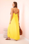 Dlhé šaty bez ramienok žlté UNI