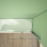 H K - Vaňová zástena S22 110x140cm - dvojdielna sklopná, číre sklo SE-S22-110