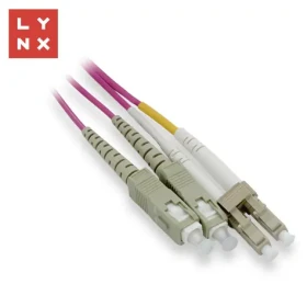 Lynx LC-SC 0,5 m / Optický patch kábel / Duplex / MM / OM4 / 50/125 µm (LX-DPX-LC/SC-OM4-05)