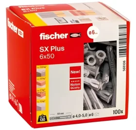 Fischer SX PLUS 6x50 / Hmoždinka / rozperná / 100 ks (568106)