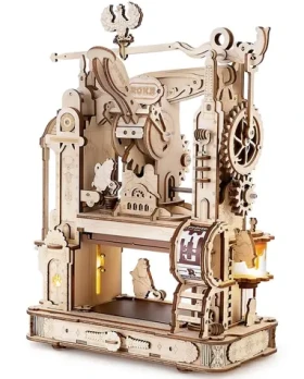 Robotime 3D drevené mechanické puzzle Tlačiarenský lis