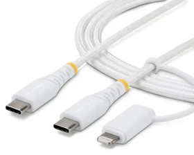 StarTech biela / Kábel USB-C - Lightning / 1 m / Rýchlonabíjanie (1M-U2-LNTC-CABLE)