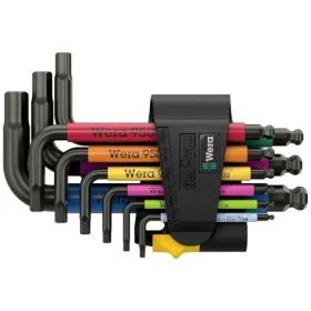 Wera 950/9 Hex- PLUS Multicolour Imperial 3 / Sada uhlových kľúčov / palcové / BlackLaser / 9 dielny (05022641001)