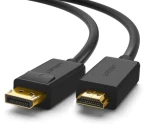 Ugreen DP101 čierna / Kábel DisplayPort - HDMI / 1 m / 30 Hz (10238)