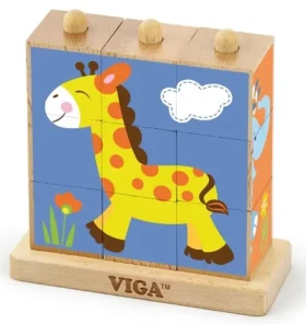 VIGA Nasúvacie kocky Safari