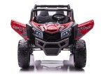 Mamido Detské elektrické auto Buggy UTV-MX 4x4 LCD MP4 Spider lakované červené