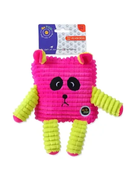 BeFun Calypso štvorec ružová / Hračka pre psov / fleece / senior / 12,5 cm (414-10003)