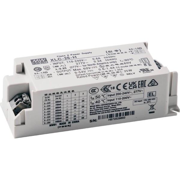MEAN WELL XLC-25-24 LED driver 25.2 W; XLC-25-24
