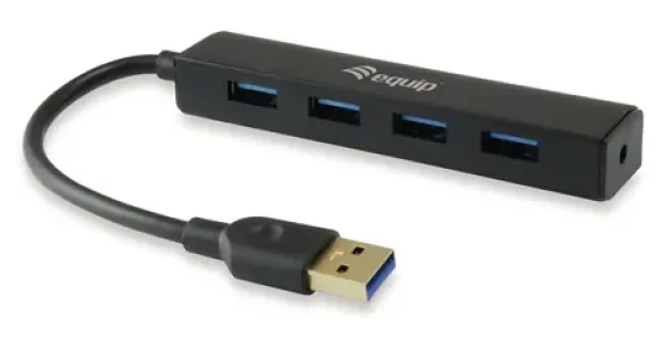 Equip / USB hub / 4X USB-A 3.0 / 5 Gbps / čierna (128953)