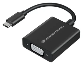 Conceptronic USB-C 3.2 na VGA čierna / Adaptér / 1920 × 1080 px / 60 Hz / 0,10 m (ABBY05B)