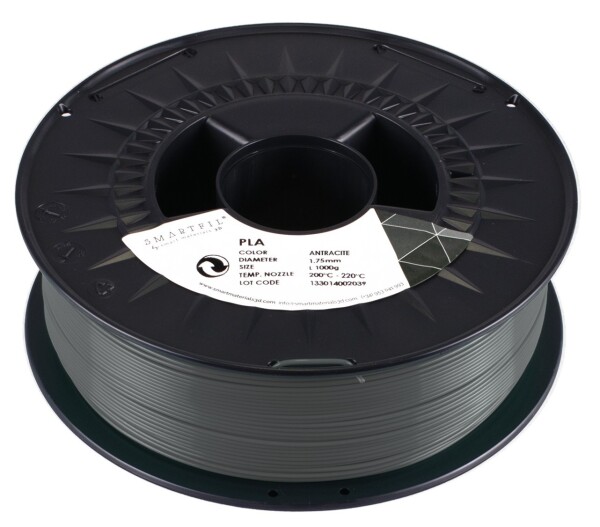 Smartfil PLA filament antracitovo sivý 1,75 mm 1 kg