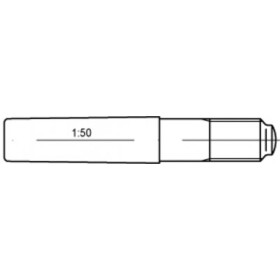 TOOLCRAFT TO-5437119 kužeľový kolík 14 mm ocel 10 ks; TO-5437119