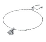 Michael Kors Nežný strieborný náramok so zirkónmi Love Kors MKC1748CZ040