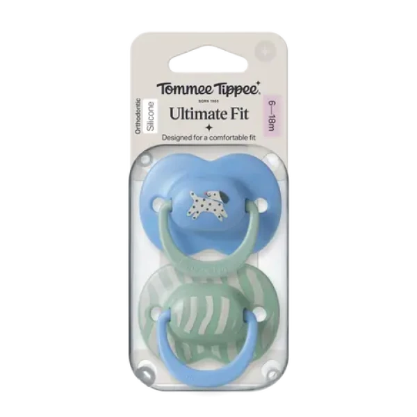 Tommee Tippee Ultimate Fit DECO silikónový cumlík 6-18 m BOY 2ks - viac farebných variant (433651-T)