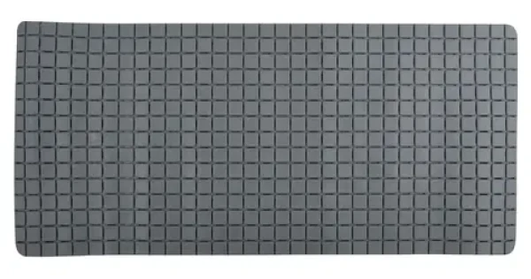 MSV protišmyková podložka do vane QUADRO Premium sivá / SBS kaučuk / 36 x 76 cm