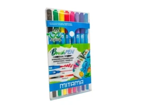 MITAMA Farebné fixy obojstranné štetcové (8ks) (MT629405)