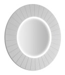 SAPHO - LUMIRO STRIP guľaté zrkadlo s LED osvetlením v ráme, priemer 75cm, biela mat LR750-3131S