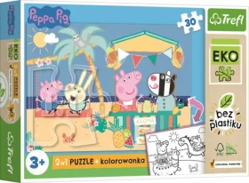 Trefl - Puzzle - Obojstranné puzzle Prasiatko Peppa MAXI EKO