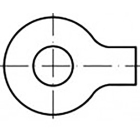 Podložka plochá s lalokom 21 mm 42 mm ocel pozinkované 250 ks TOOLCRAFT TO-6853545; TO-6853545