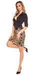 Sexy Pencil-Skirt with Belt in Leo-look