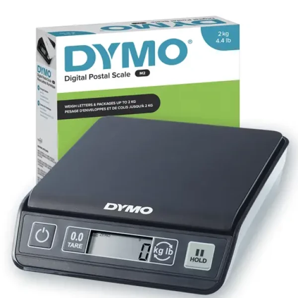 Dymo M2 čierna / Poštová váha / LCD displej / nosnosť 2 kg / presnosť 1 g (S0928990)