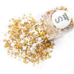Cukrové zdobenie 90 g bielo zlaté Love Birds - Super Streusel - Super Streusel