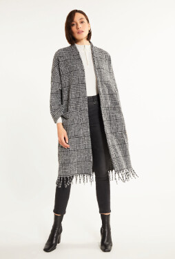 Monnari Kabáty Kabát kockovaným vzorom šedý