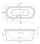 BESCO - Voľne stojaca vaňa VICTORIA (CIVITA) - Farba - Biela, Rozmer vane - 185 × 83 cm VANCIV185