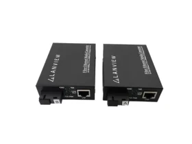 Lanview Mediakonvertor SC-RJ45 / Mediakonvertor / Multi/Single-mode / 20 km / Auto MDI/MDI-X / IP20 (LVN-MED-SC-1000BASE-X-2)