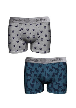 Pánske boxerky John Frank JF2BEF34 2pack L MIX