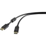 Renkforce DisplayPort prepojovací kábel Konektor DisplayPort, Konektor DisplayPort 1.80 m čierna UHD 4K @ 60 Hz pozlátené kontakty, s feritovým jadrom; RF-4212201