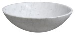 SAPHO - BLOK kamenné umývadlo na dosku priemer 42cm, biela carrara mat 2401-42