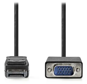 Nedis DisplayPort - VGA kábel čierna 2 m / Kábel / DisplayPort (M) - VGA (M) / bulk (CCGL37301BK20)