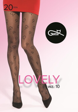 Pančuchy Gatta Lovely wz.10 20 den 2-4 nero 4-L