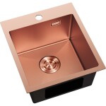 MEXEN - Solix oceľový drez 1-bowl 400 x 450 mm, meď HC 6401401000-65HC
