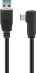 MicroConnect kábel USB-C 90° uhol (M) - USB3.0 A (M) 2m čierna / 5000Mbit/s (USB3.1CA2A)
