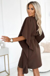 Dámske šaty 287-33 SOFIA - NUMOCO Hnědá L/XL