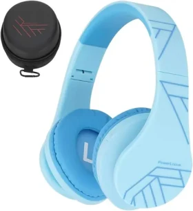 PowerLocus P2 Kids Blue / Detské bezdrôtové slúchadlá s mikrofónom / Bluetooth 5.3 (pwl-p2kids-blue)