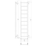 SAPHO - DINA vykurovacie teleso 350x1680, biela IR378TW