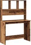 VidaXL Biurko z półkami, farba postarzanego dreva, 102x45x148 cm
