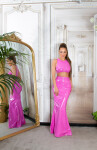 Soo Sexy! Koucla Latexlook Maxiskirt with XL Slit pink S