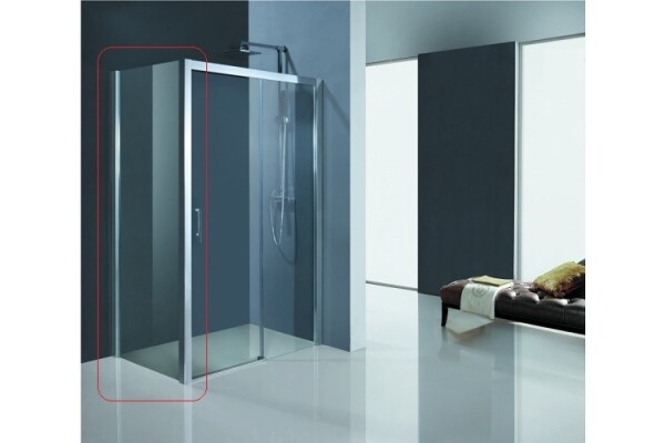 HOPA - Pevná stena ESTRELA - FARBA rámu - Chróm / Leštený hliník (ALU), Pevná stena - 80, Smer zatvárania - Univerzálny Ľavé / Pravé, Výplň - Číre bezpečnostné sklo - 6 mm BCESTR80PSCC