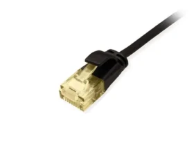 Equip Cat6A SlimFlex čierna / Patch kábel / U/UTP / 0,15 m / RJ-45 / LSZH / PoE+ (626900)