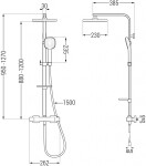 MEXEN/S - CQ33 sprchový stĺp s termostatickou batériou chróm 772503395-00