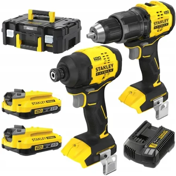 Stanley V20 SFMCK201D2T / Sada aku náradia / vŕtačka SFMCD716 / rázový uťahovač SFMCF811 / 2x18V / 2x 2,0Ah (SFMCK201D2T)