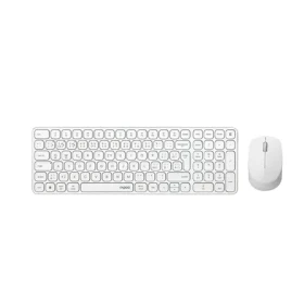 Rapoo 8810ME Multi-mode biela / bezdrôtová sada klávesnice a myši / 2.4GHz / BT 5.0 / CZ-SK verzia (6940056128003)