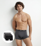 Pánske boxerky 3 ks DIM COTTON STRETCH BOXER 3x - DIM - čierne M