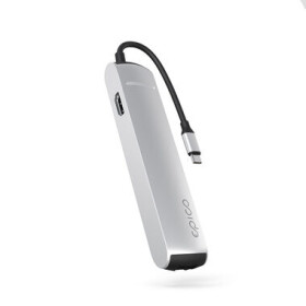 Epico Slim Hub USB-C 6v1 strieborná / USB Hub / 3x USB-A / 1x HDMI @ 8K/30Hz / 1x GLAN / 1x USB-C / PD 100W (9915112100069)